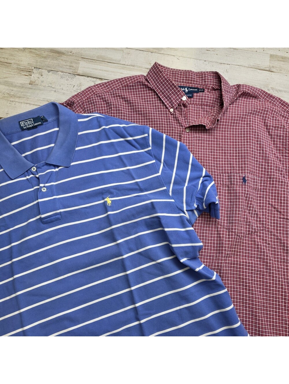 Polo Ralph Lauren Men's 3X Big 3XL Lot of 2 Shirts Polo & Button-Up